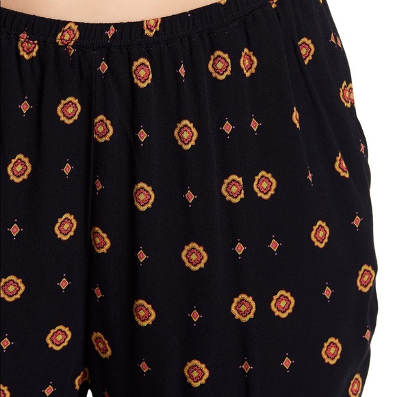 FREE PEOPLE Black combo ankle rayon pants Small - Picture 5 of 8